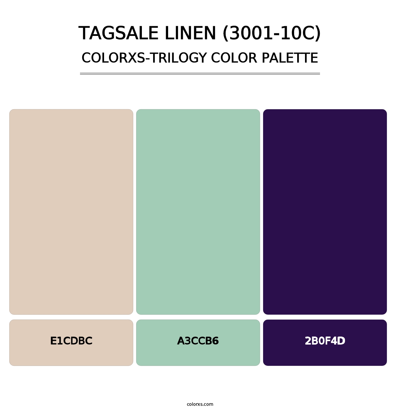 Tagsale Linen (3001-10C) - Colorxs Trilogy Palette