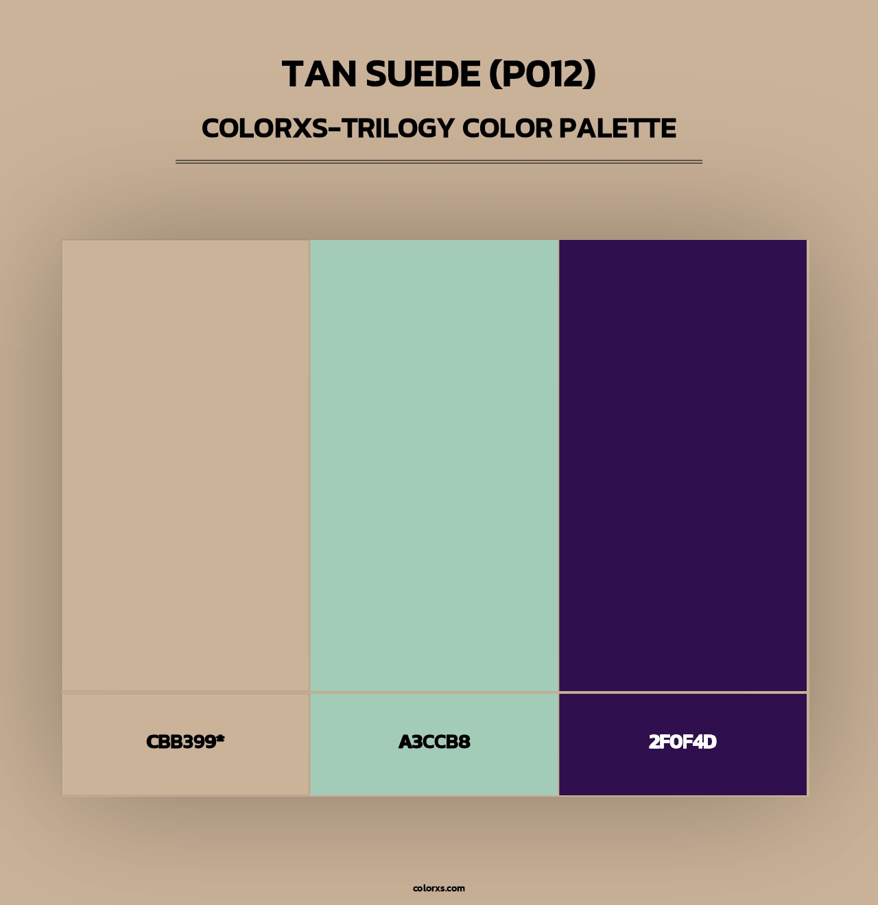 Tan Suede (P012) - Colorxs Trilogy Palette