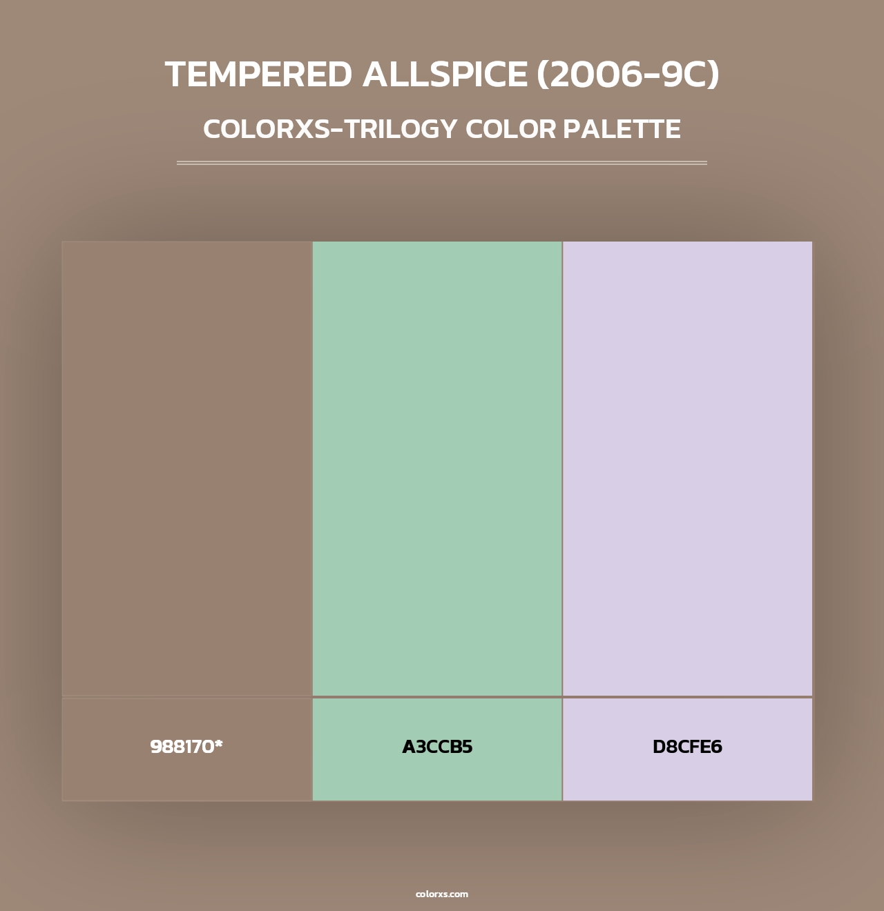 Tempered Allspice (2006-9C) - Colorxs Trilogy Palette