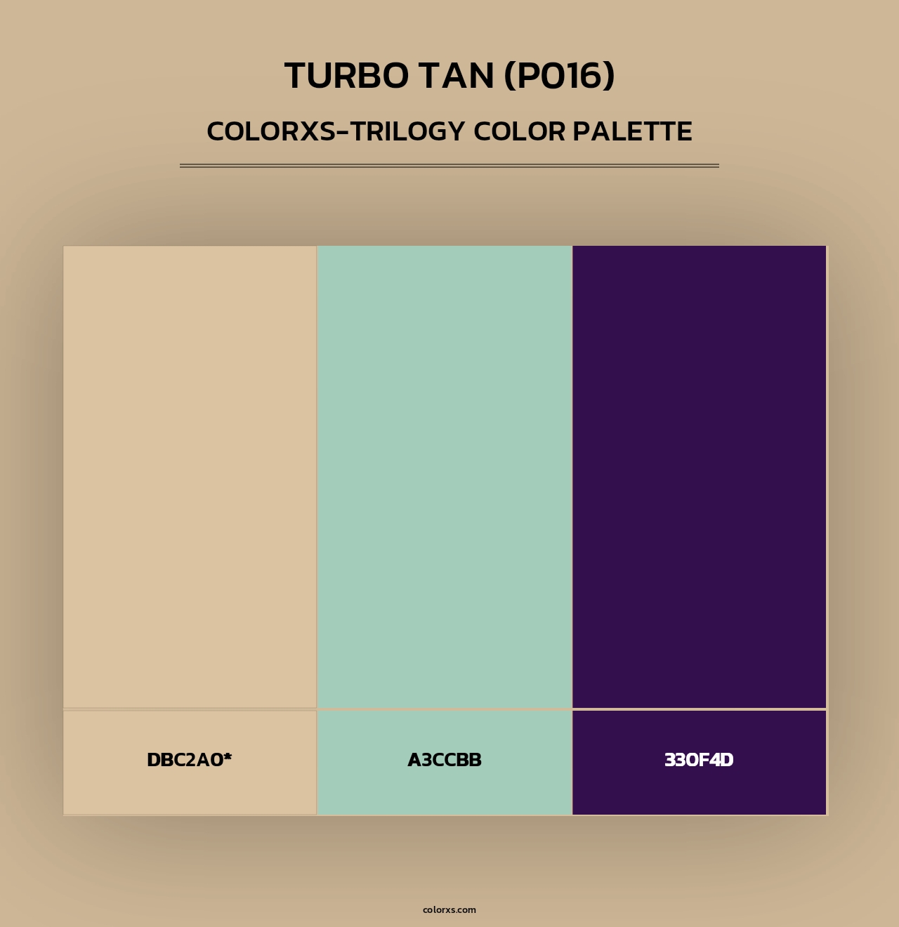 Turbo Tan (P016) - Colorxs Trilogy Palette