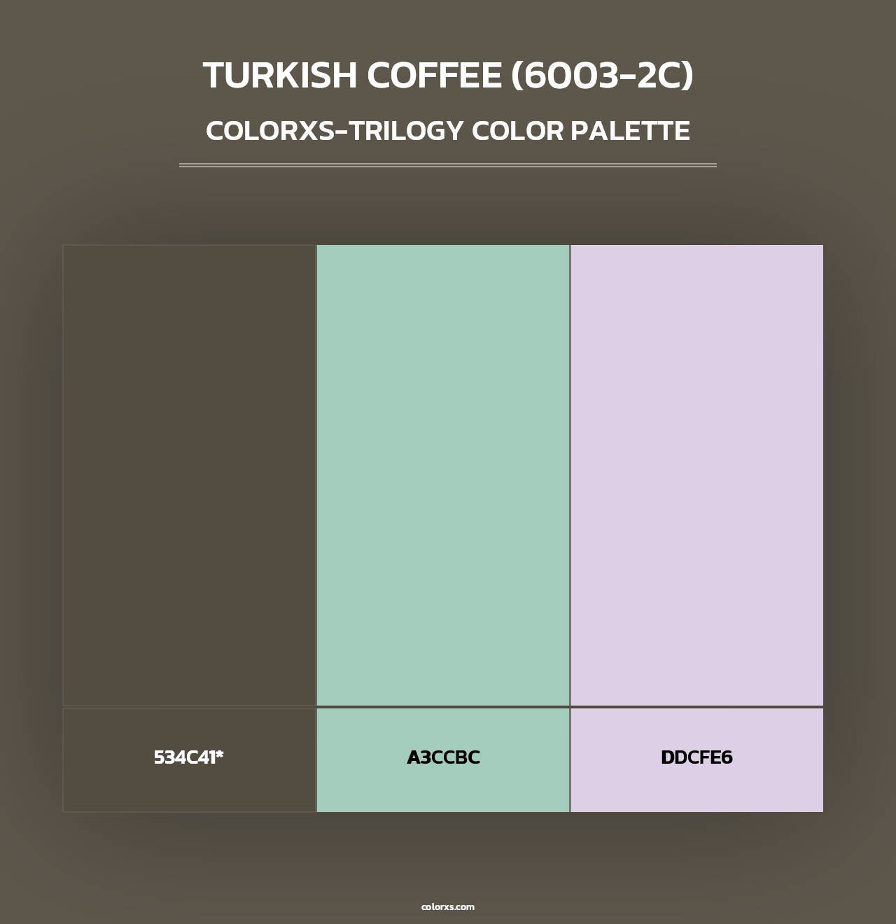 Turkish Coffee (6003-2C) - Colorxs Trilogy Palette