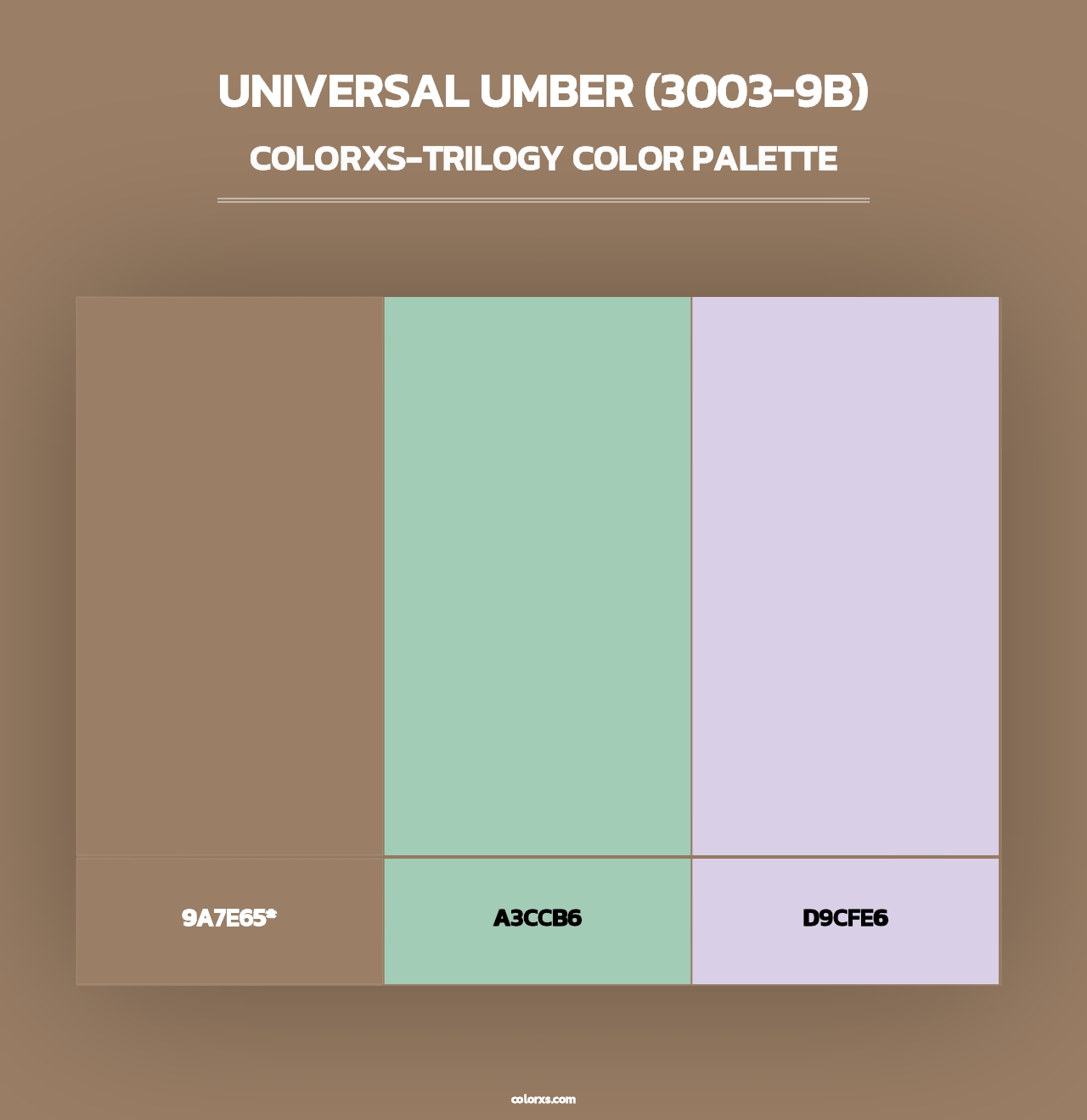 Universal Umber (3003-9B) - Colorxs Trilogy Palette