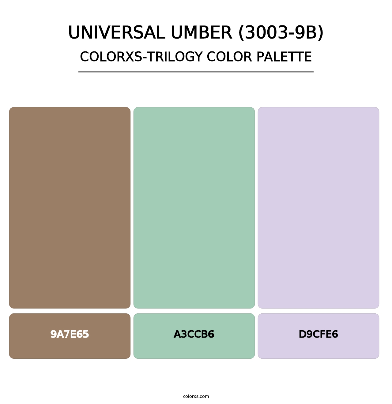Universal Umber (3003-9B) - Colorxs Trilogy Palette