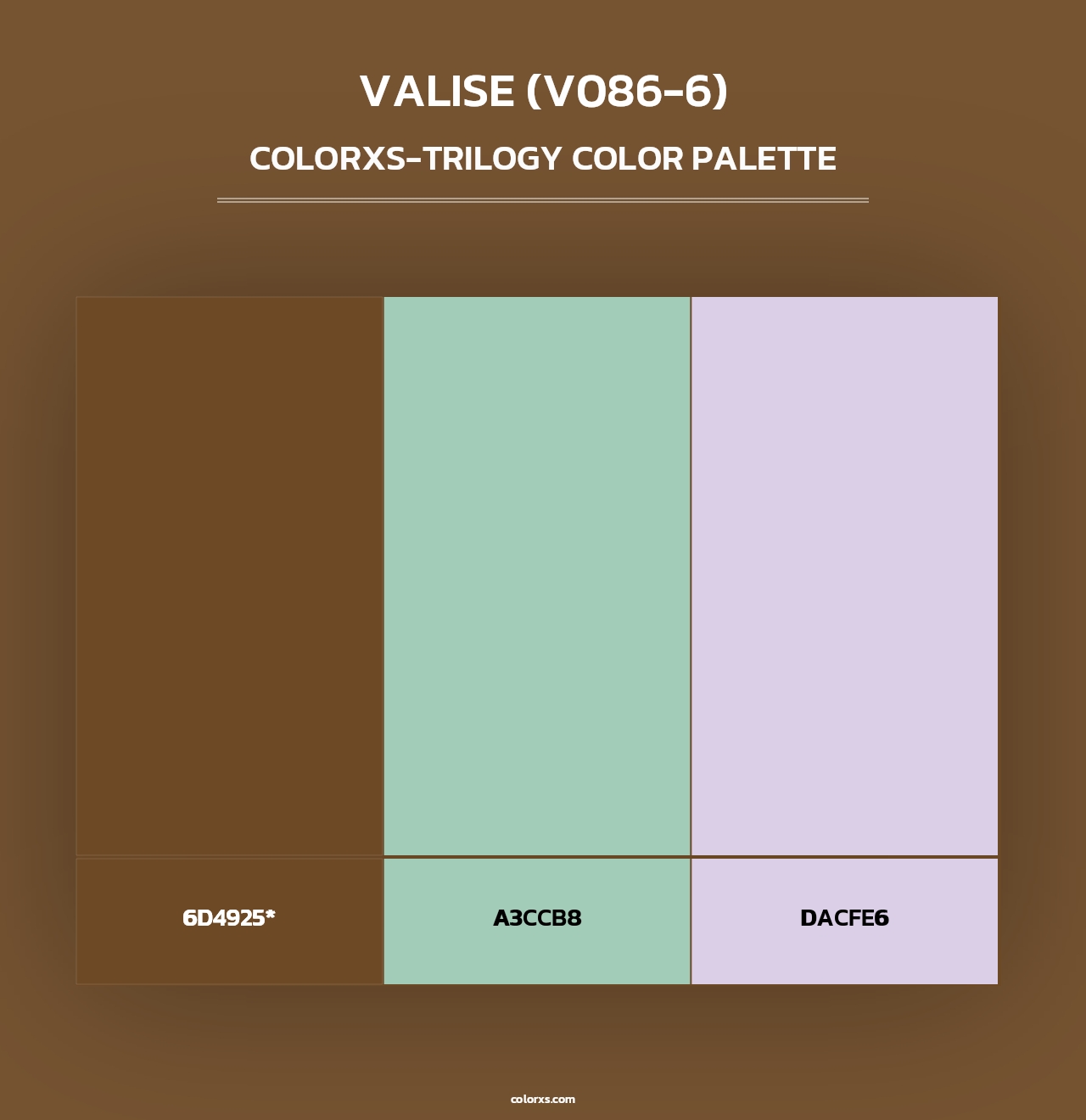 Valise (V086-6) - Colorxs Trilogy Palette