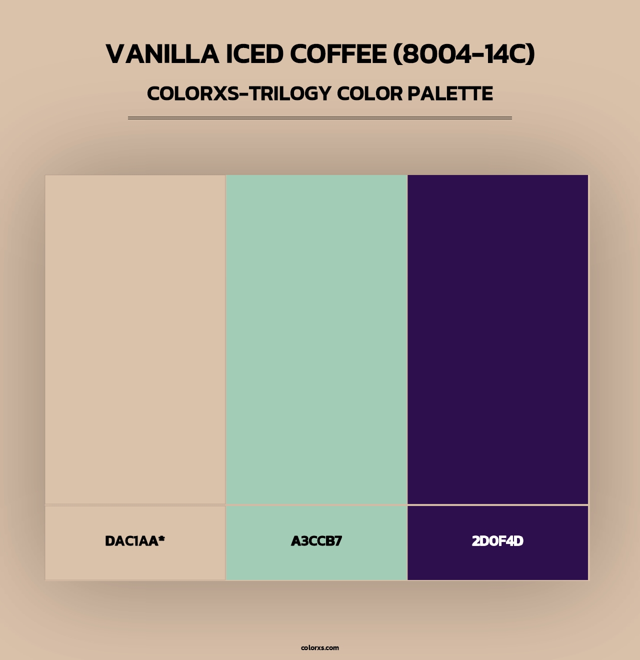Vanilla Iced Coffee (8004-14C) - Colorxs Trilogy Palette