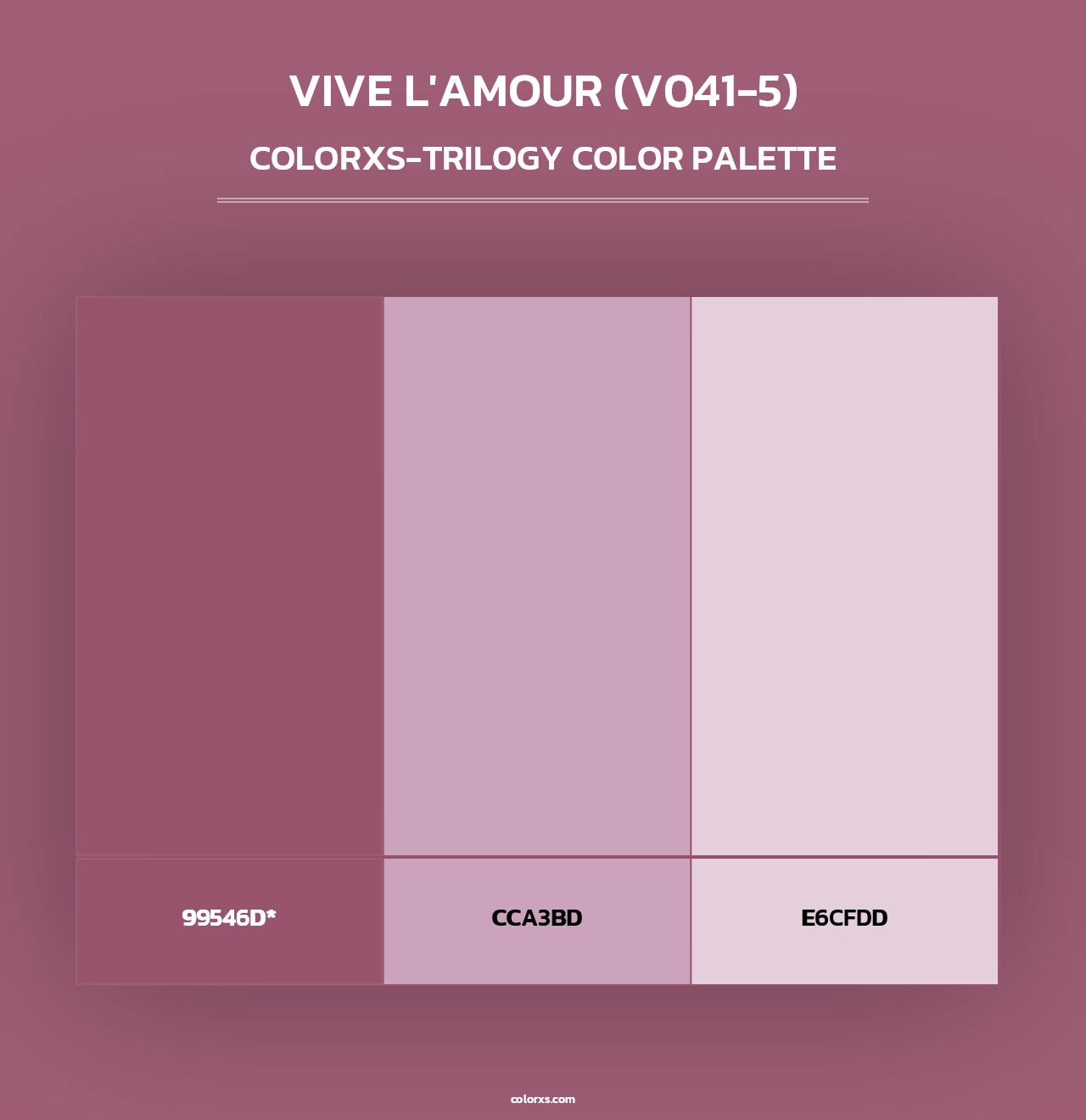 Vive l'amour (V041-5) - Colorxs Trilogy Palette
