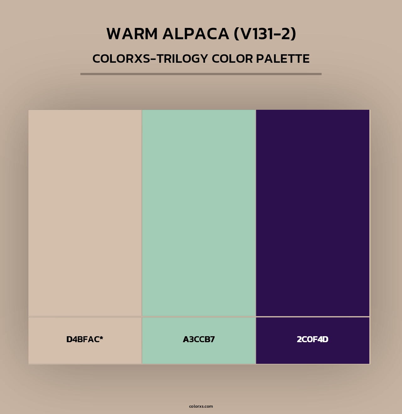 Warm Alpaca (V131-2) - Colorxs Trilogy Palette