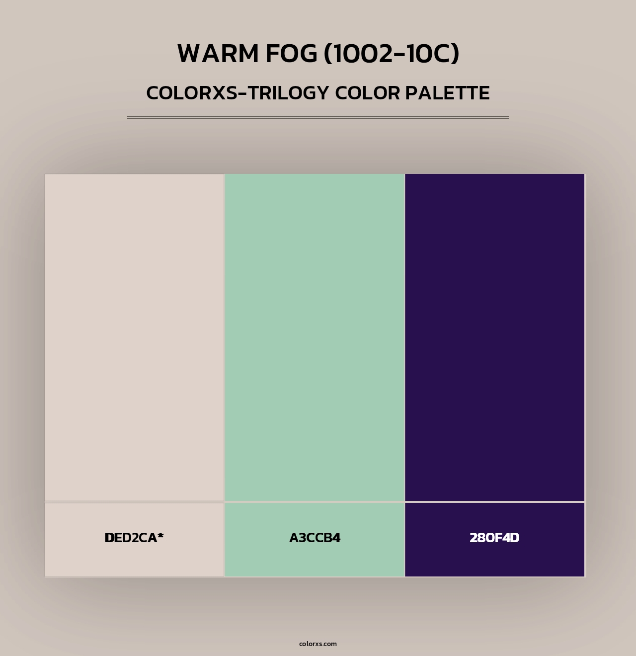 Warm Fog (1002-10C) - Colorxs Trilogy Palette