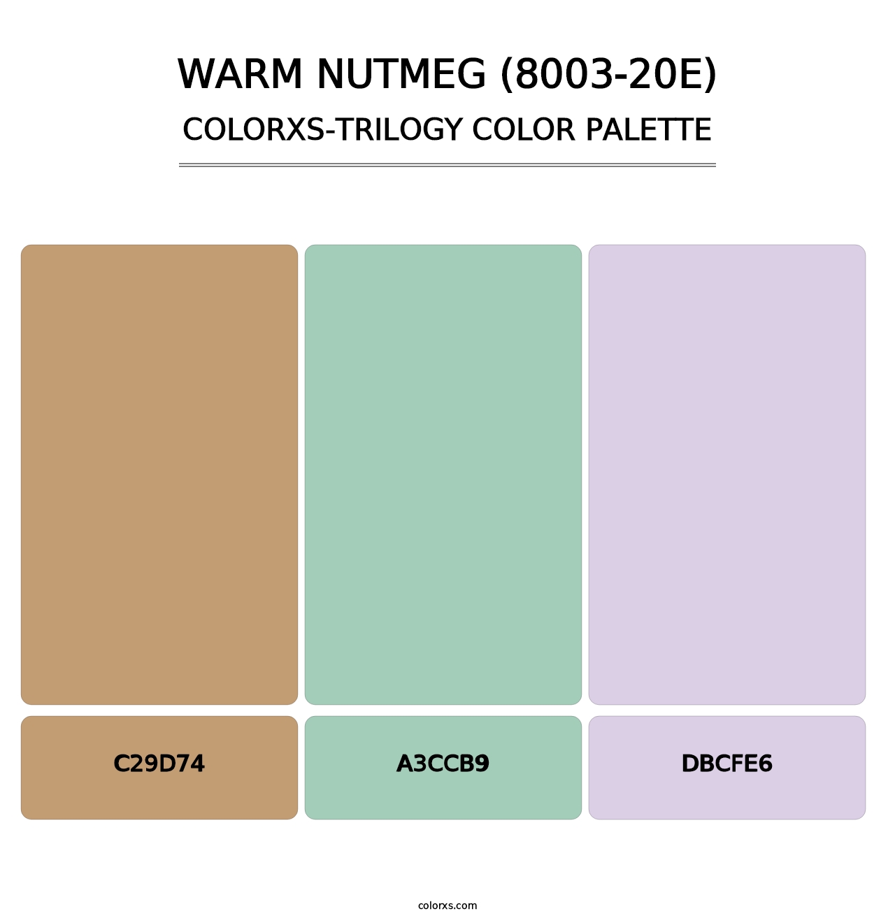 Warm Nutmeg (8003-20E) - Colorxs Trilogy Palette