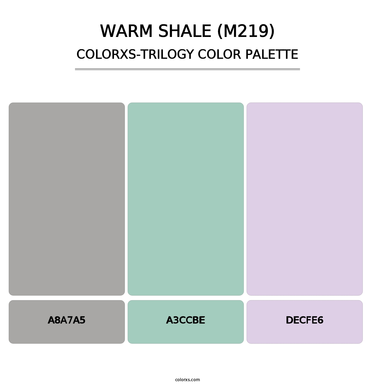 Warm Shale (M219) - Colorxs Trilogy Palette