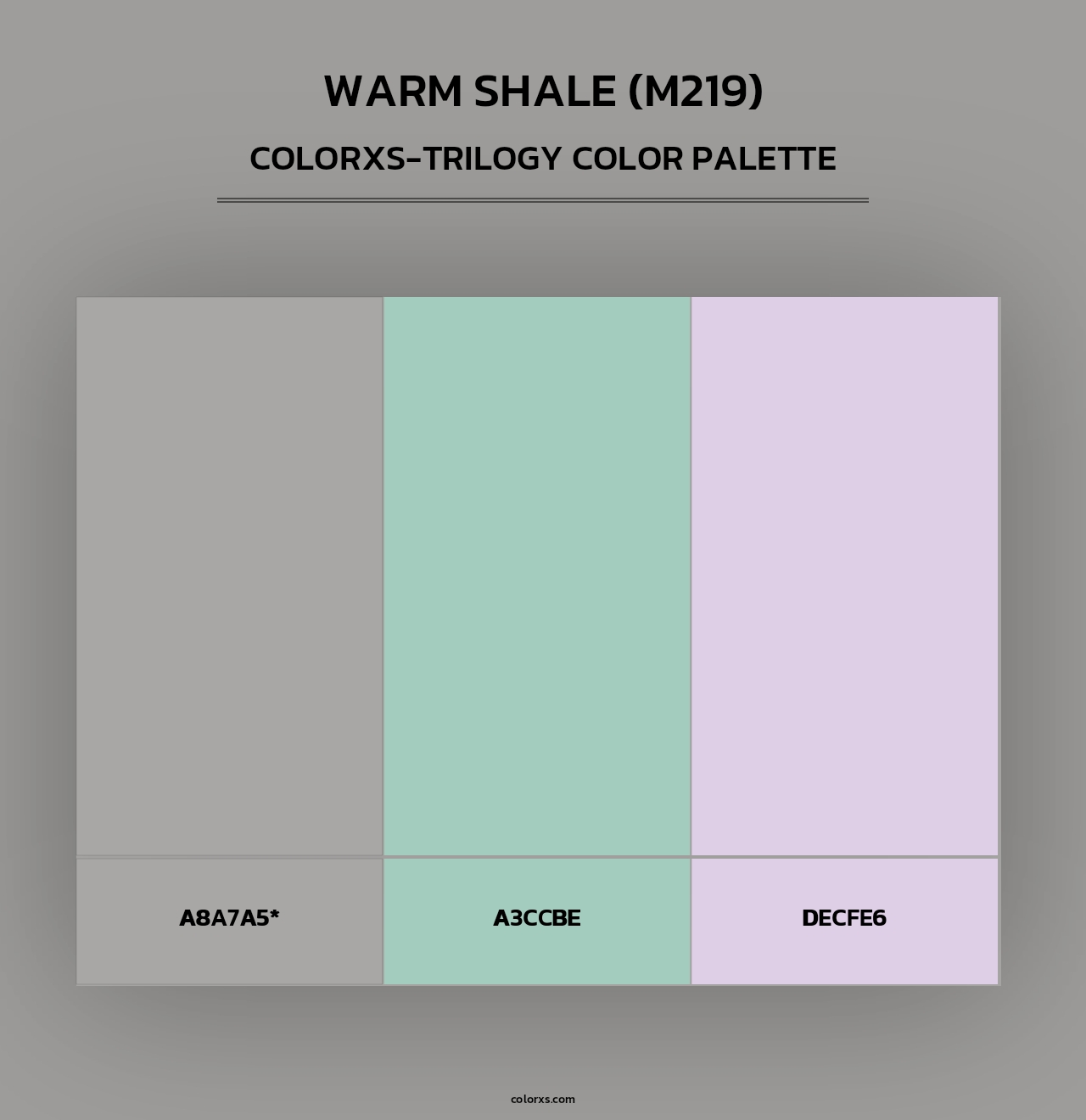 Warm Shale (M219) - Colorxs Trilogy Palette