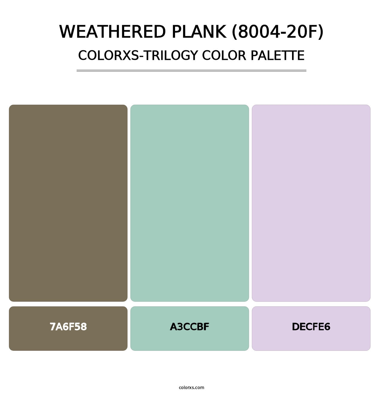 Weathered Plank (8004-20F) - Colorxs Trilogy Palette