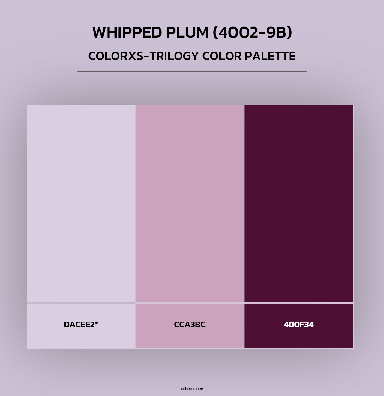 Whipped Plum (4002-9B) - Colorxs Trilogy Palette
