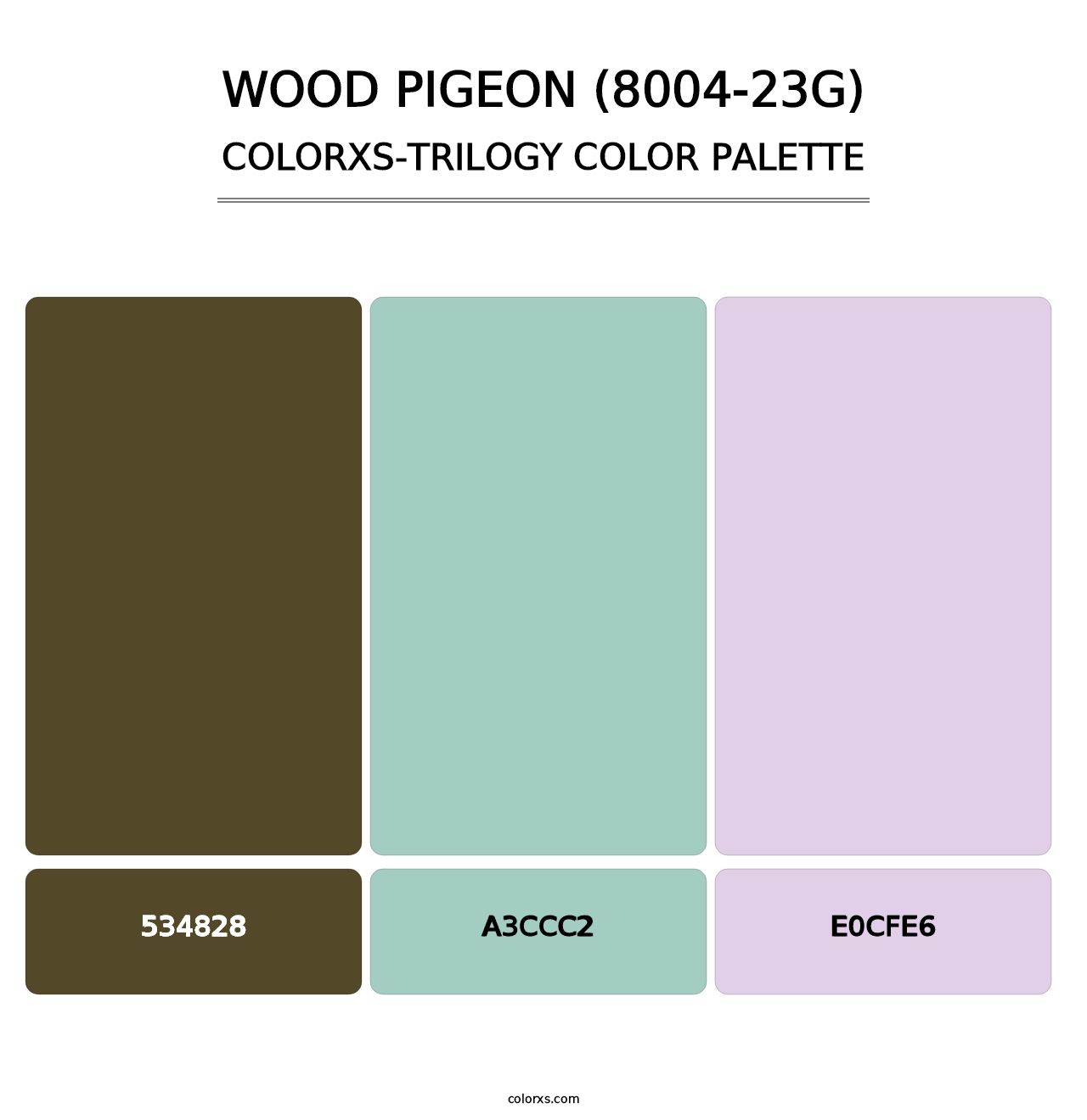 Wood Pigeon (8004-23G) - Colorxs Trilogy Palette