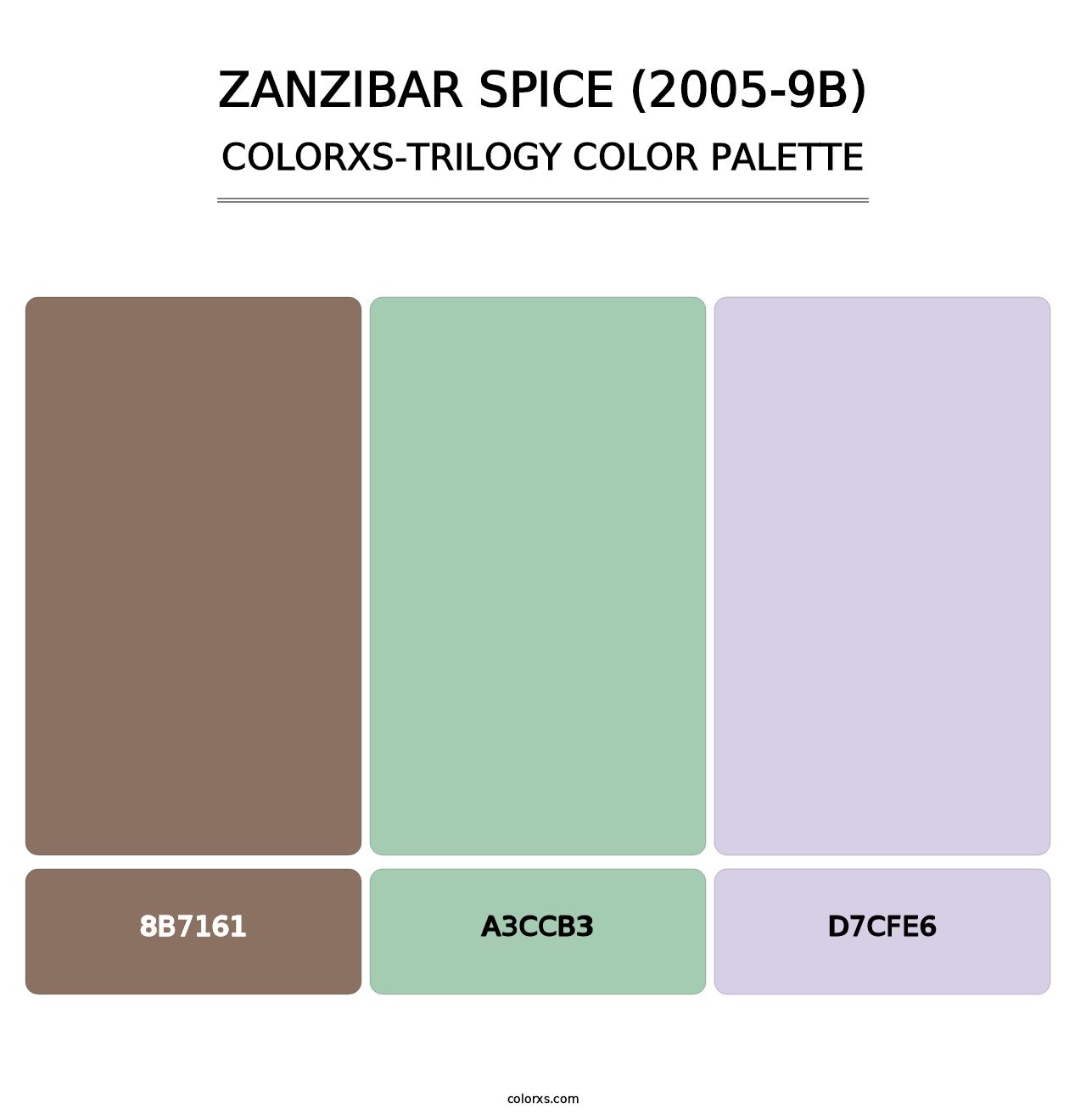 Zanzibar Spice (2005-9B) - Colorxs Trilogy Palette