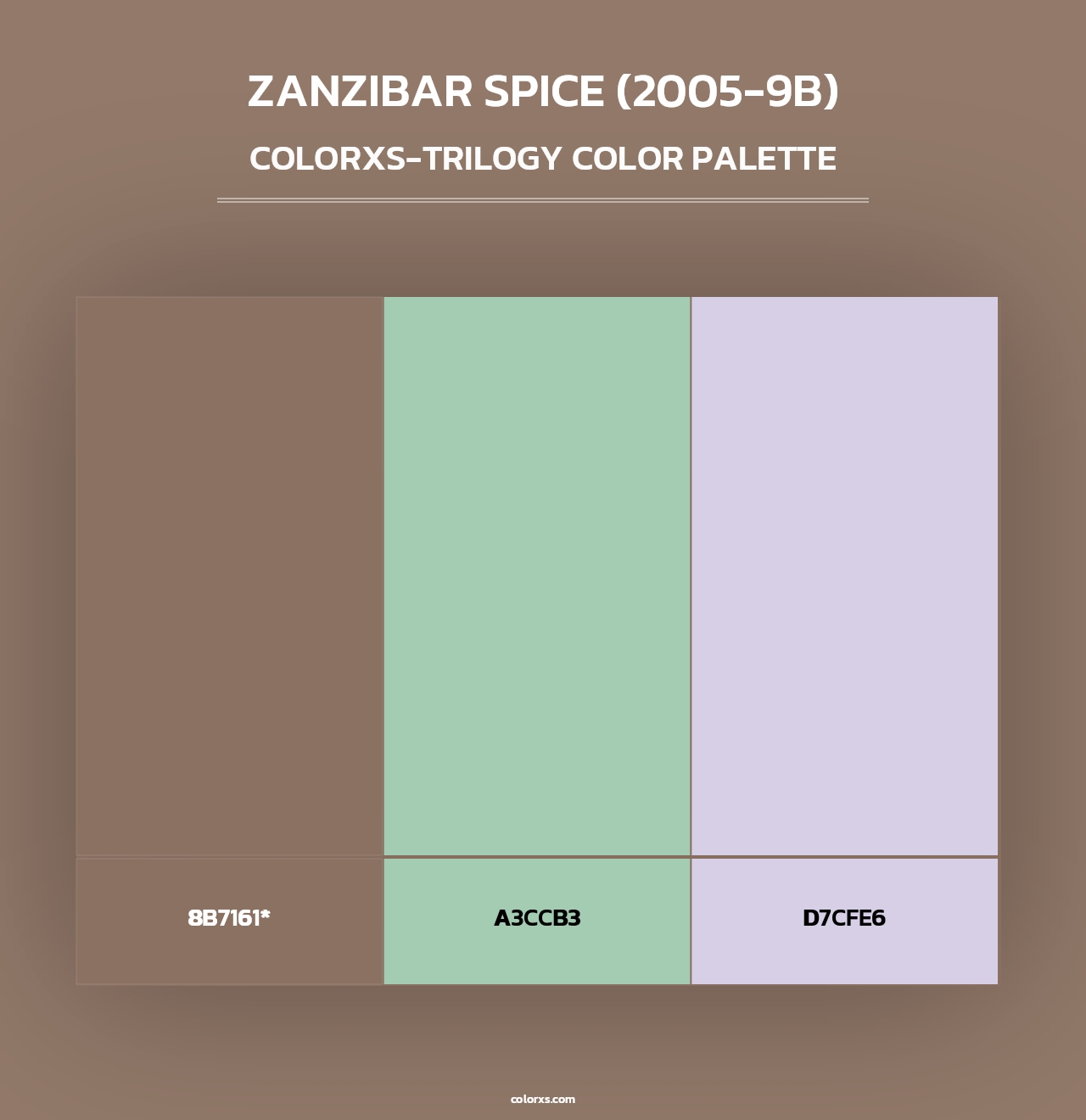 Zanzibar Spice (2005-9B) - Colorxs Trilogy Palette