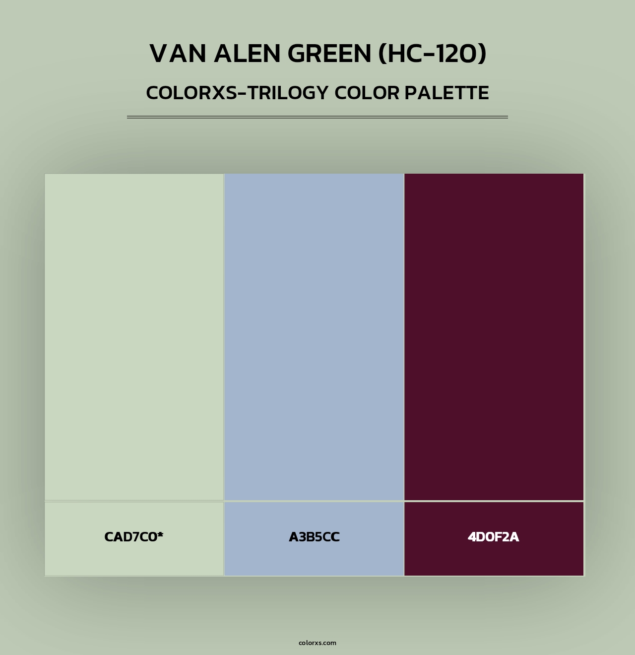 Van Alen Green (HC-120) - Colorxs Trilogy Palette