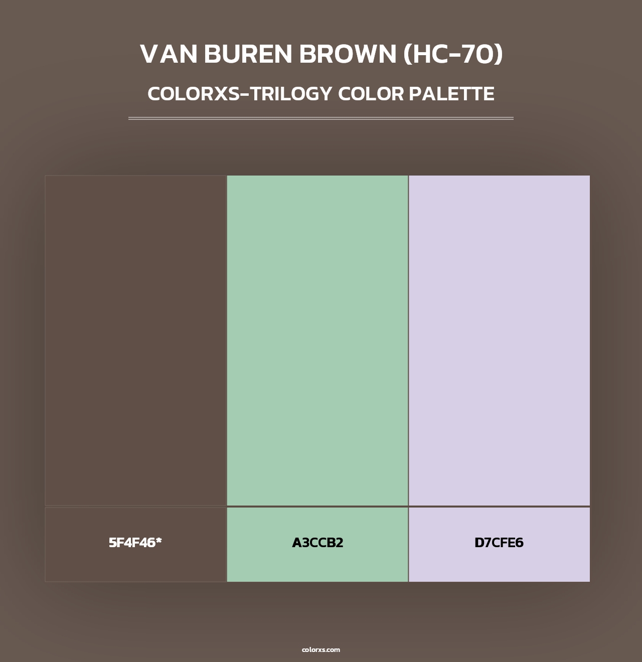 Van Buren Brown (HC-70) - Colorxs Trilogy Palette