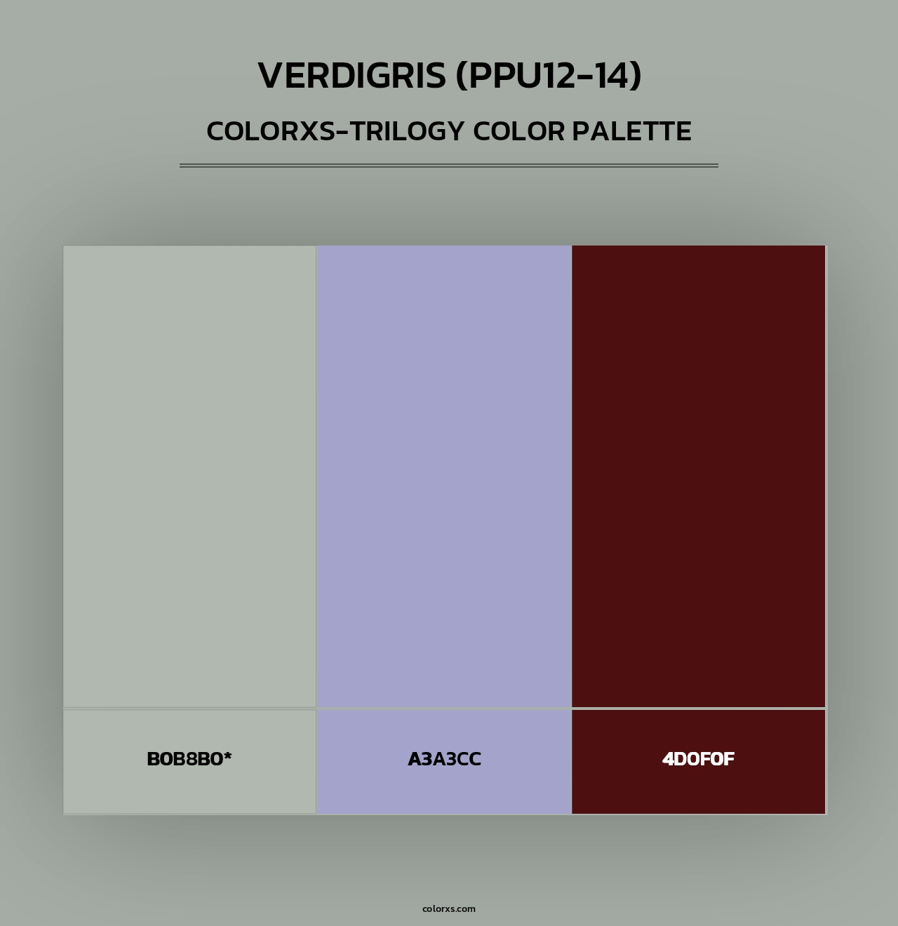 Verdigris (PPU12-14) - Colorxs Trilogy Palette