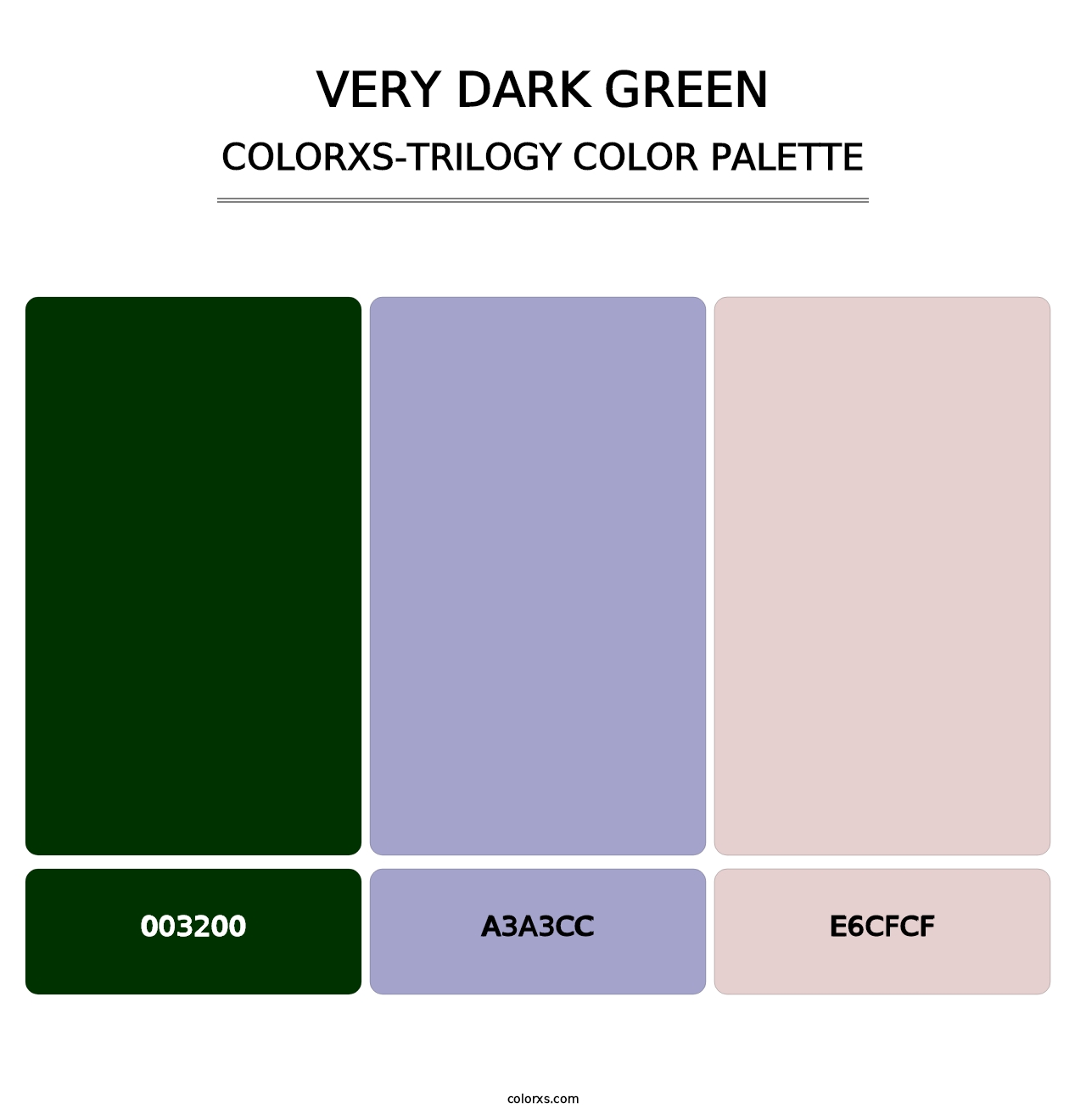 Very Dark Green - Colorxs Trilogy Palette