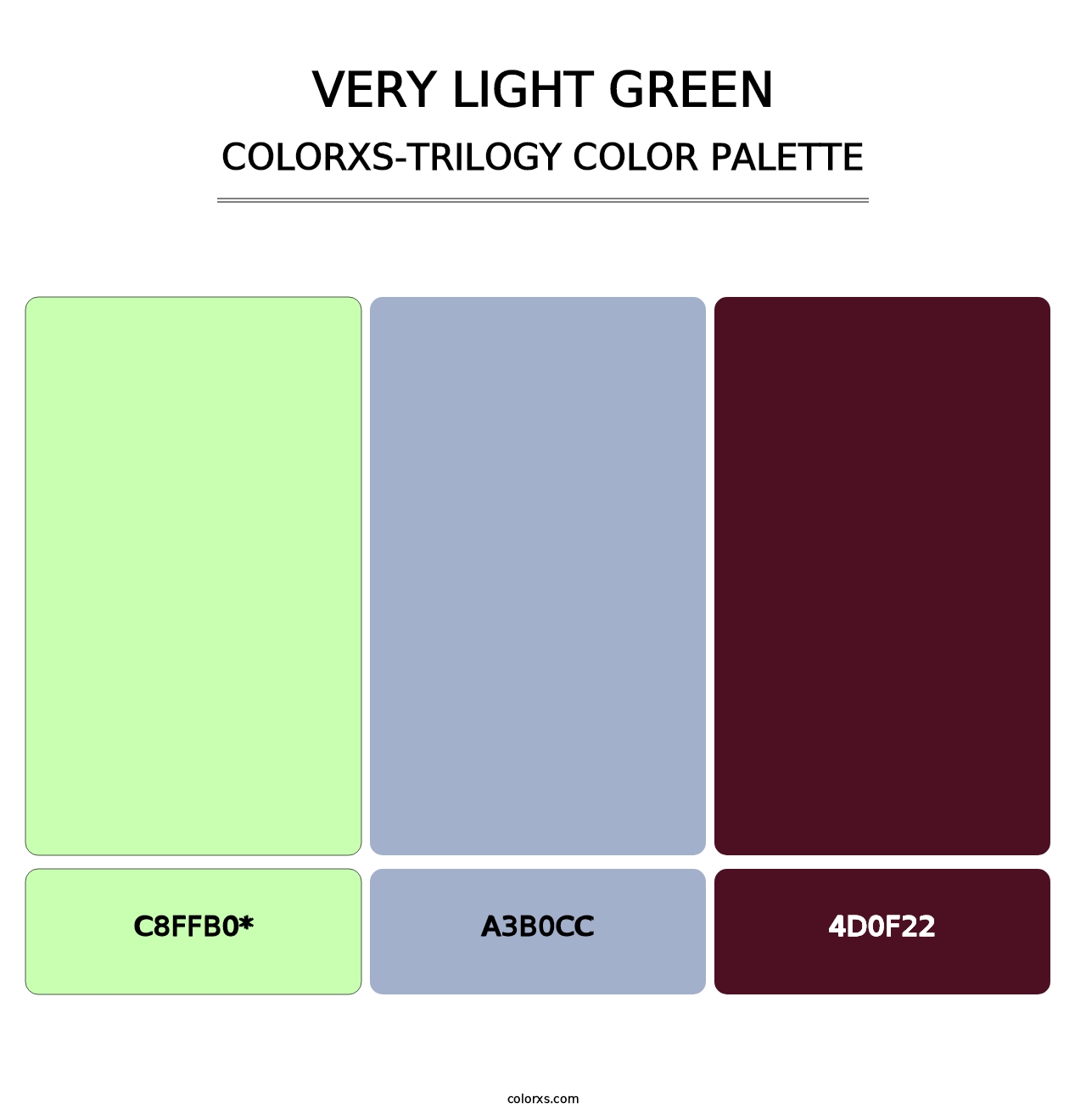 Very Light Green - Colorxs Trilogy Palette
