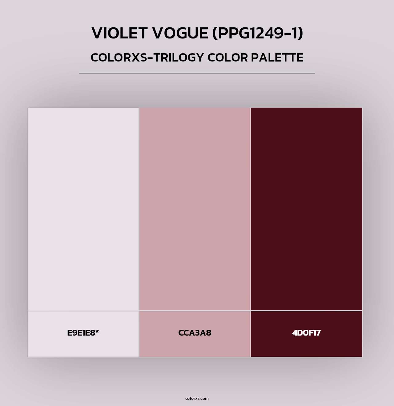 Violet Vogue (PPG1249-1) - Colorxs Trilogy Palette