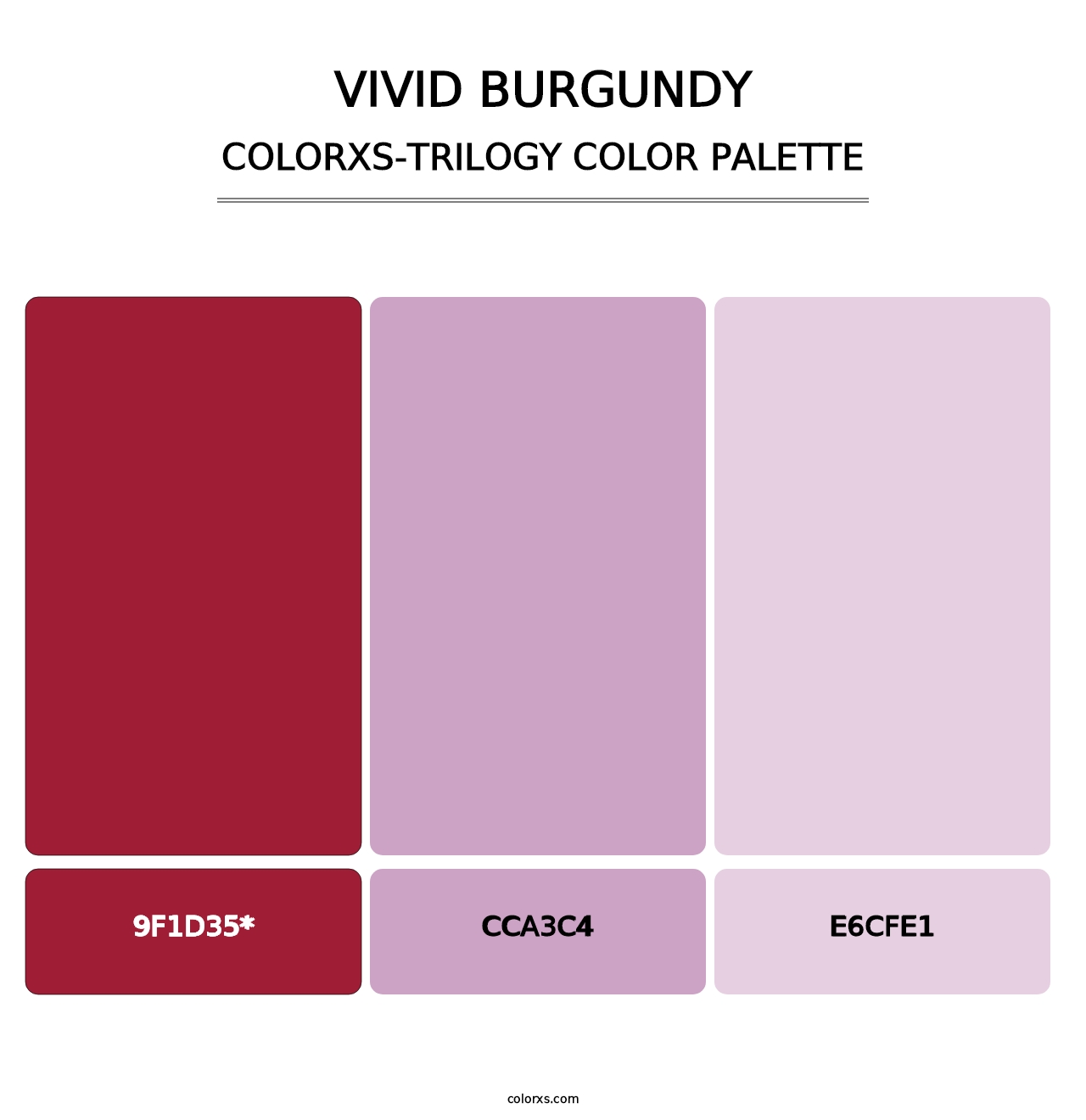 Vivid Burgundy - Colorxs Trilogy Palette