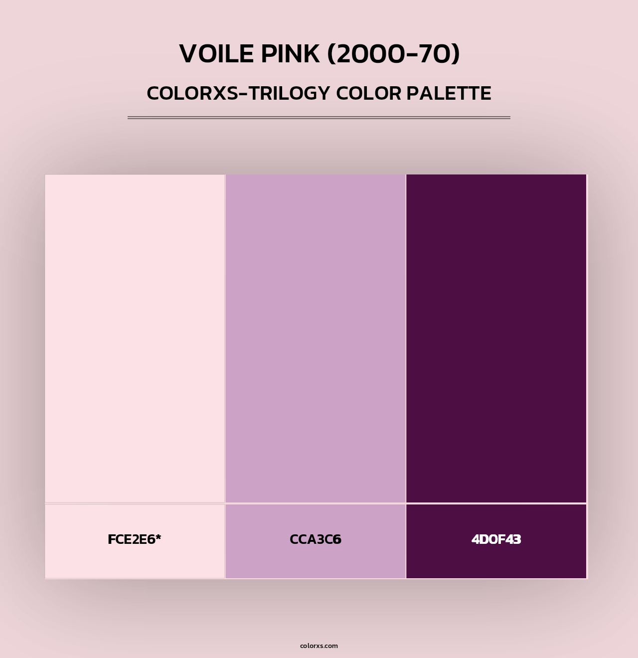Voile Pink (2000-70) - Colorxs Trilogy Palette