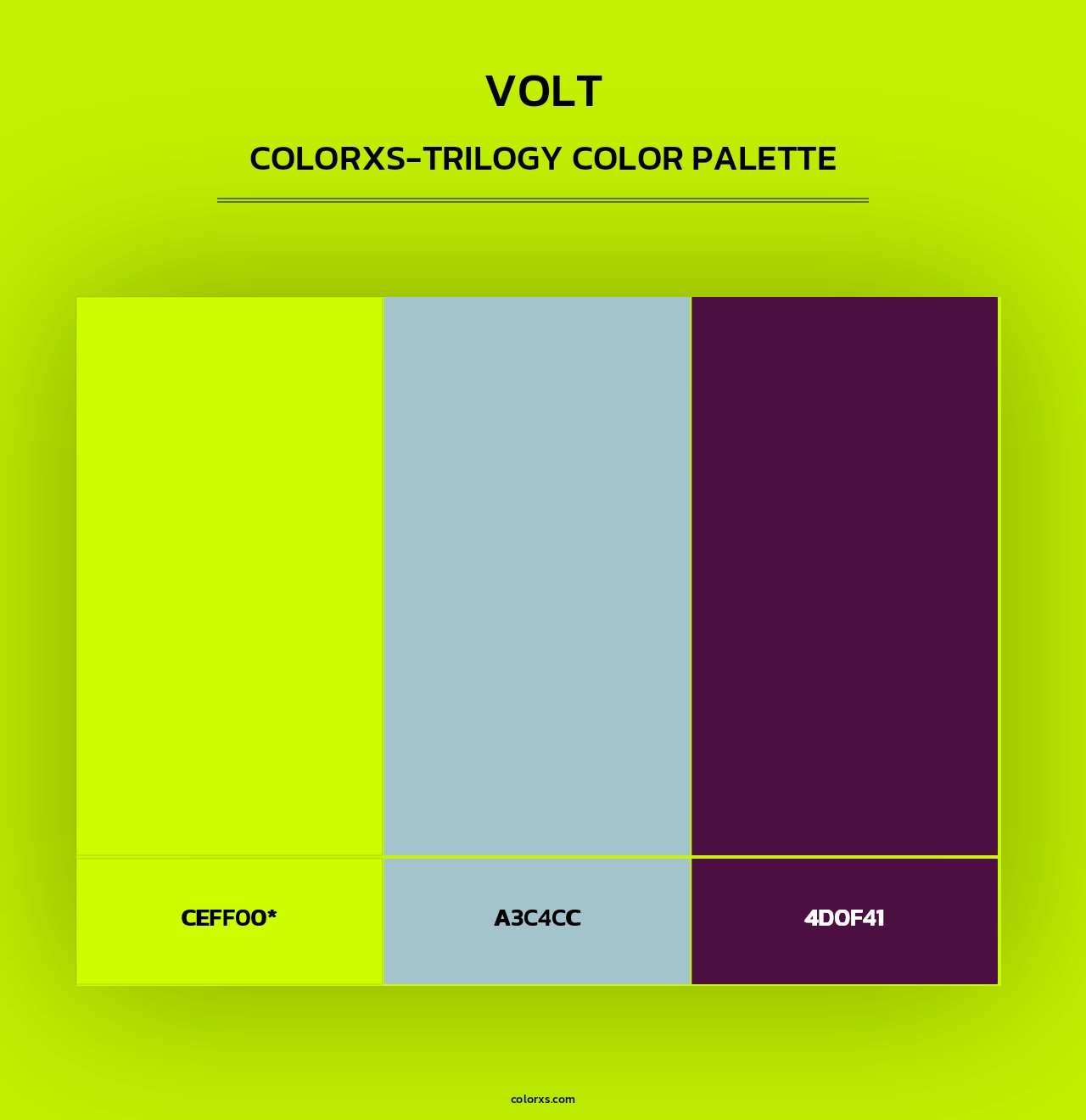 Volt - Colorxs Trilogy Palette