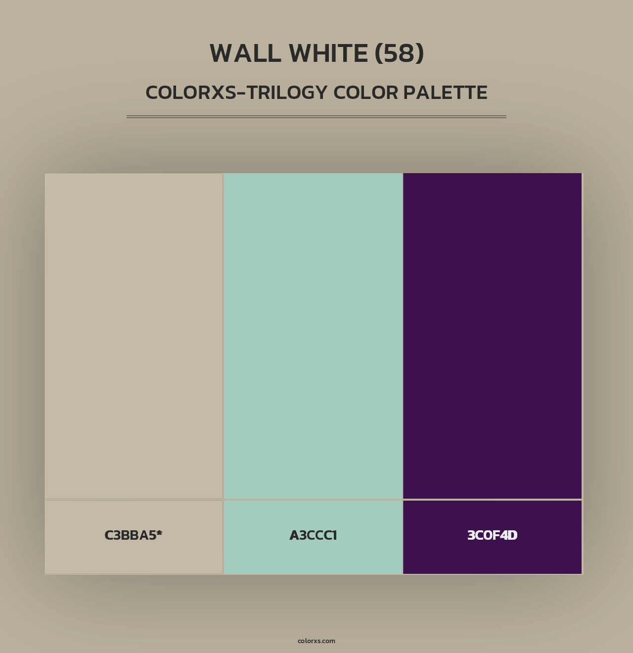 Wall White (58) - Colorxs Trilogy Palette