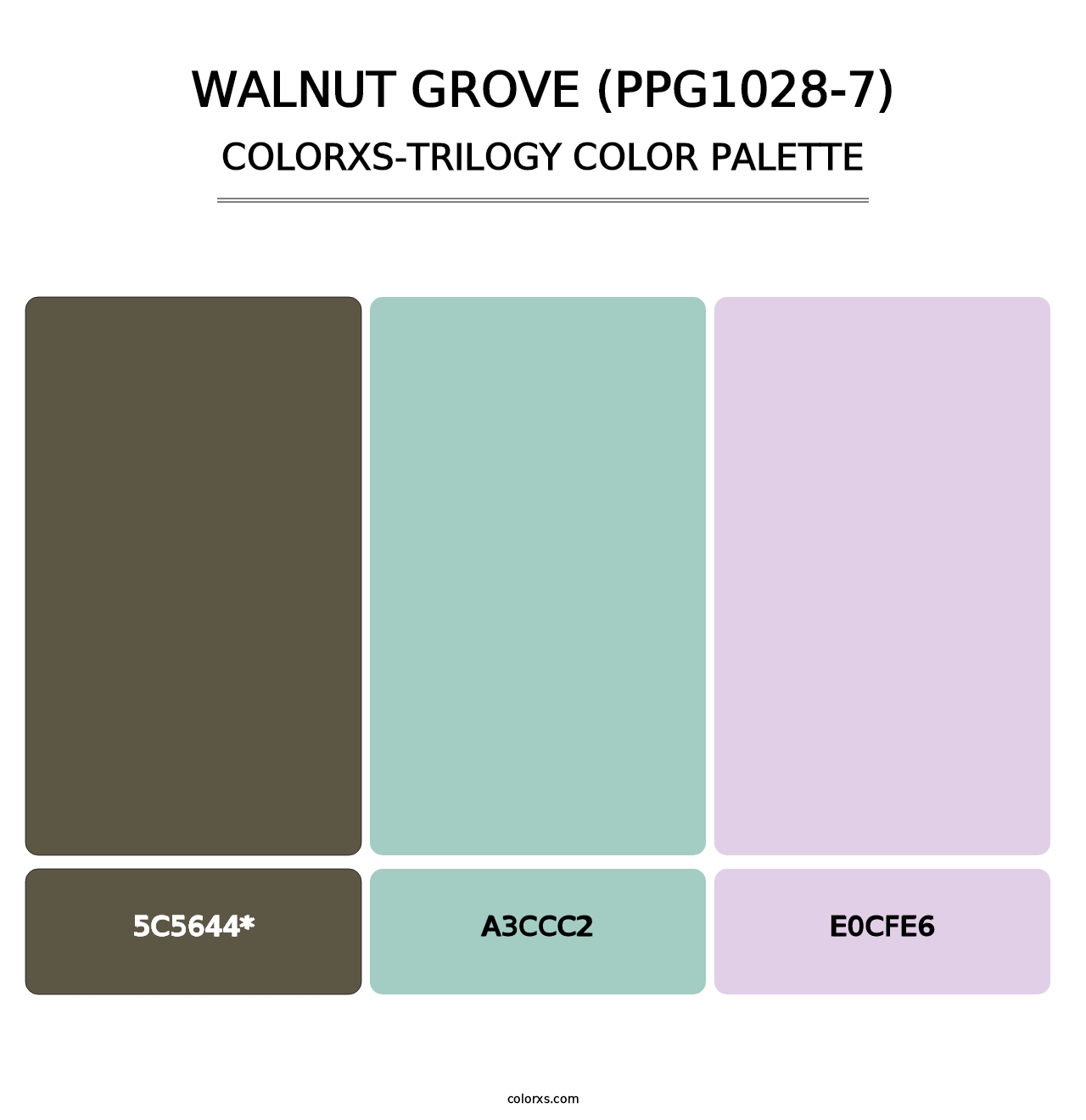 Walnut Grove (PPG1028-7) - Colorxs Trilogy Palette