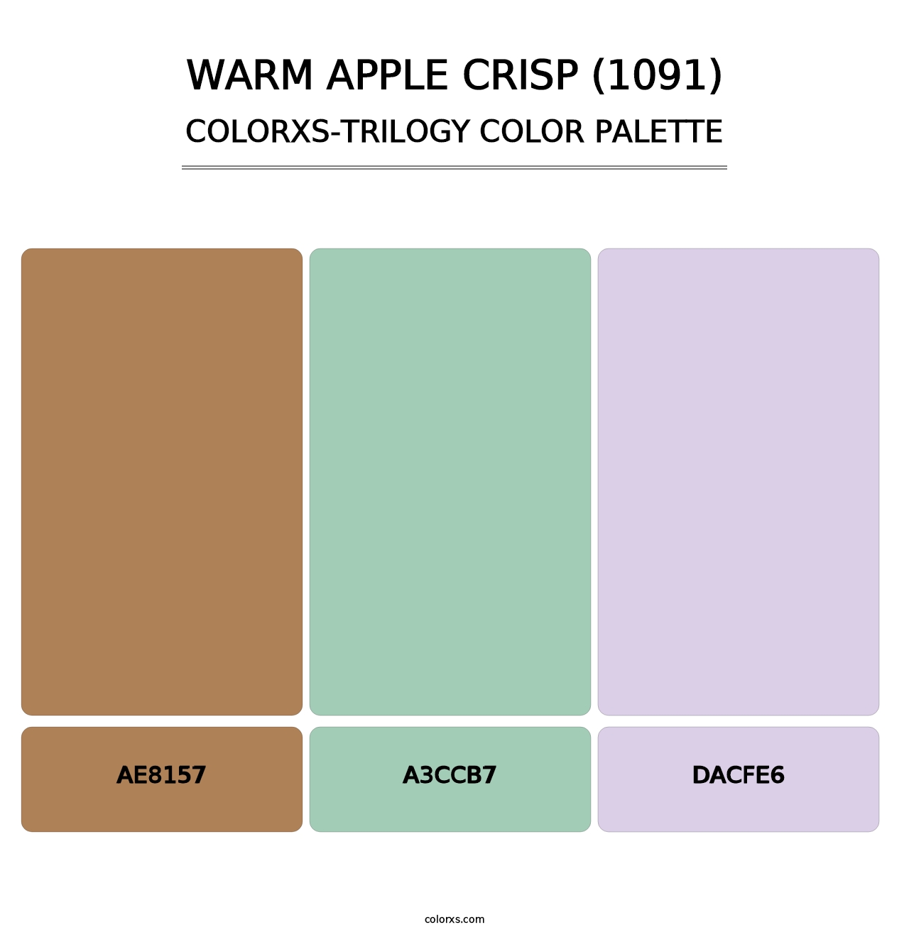 Warm Apple Crisp (1091) - Colorxs Trilogy Palette