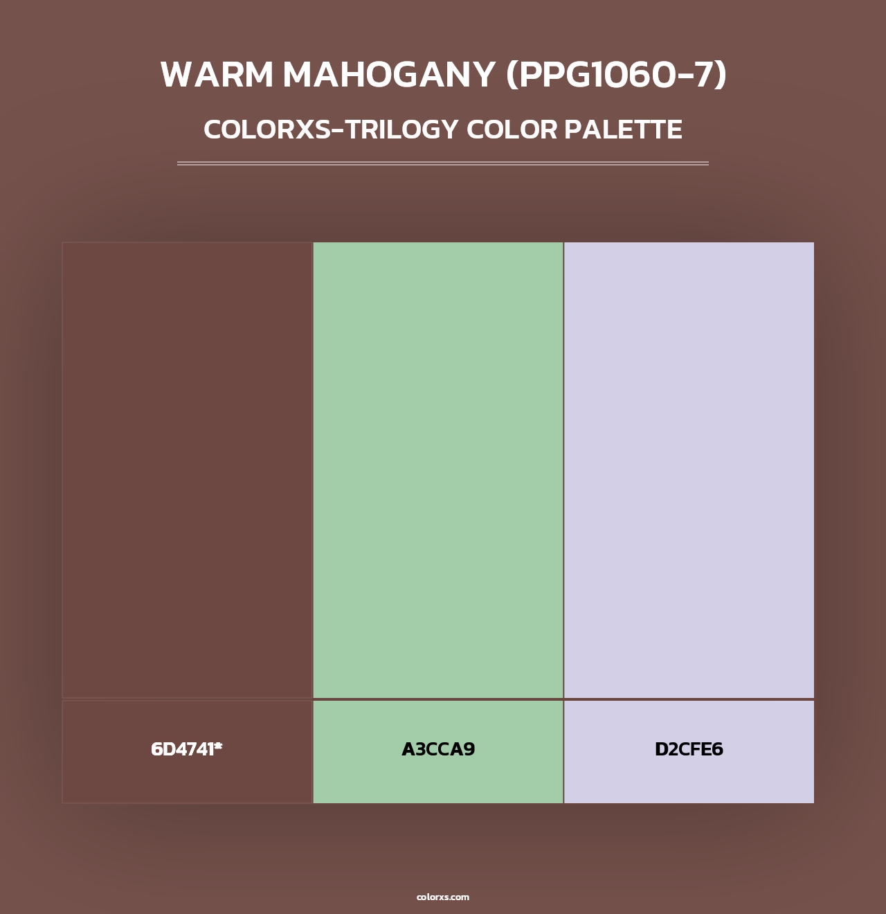 Warm Mahogany (PPG1060-7) - Colorxs Trilogy Palette