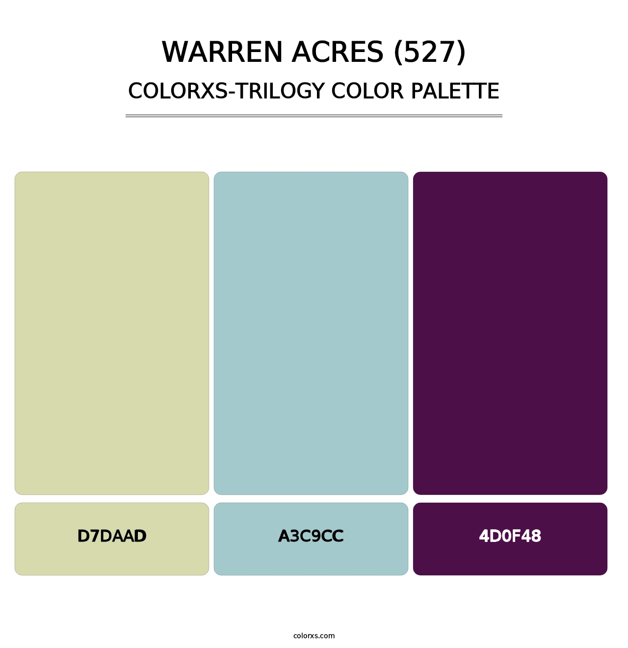 Warren Acres (527) - Colorxs Trilogy Palette