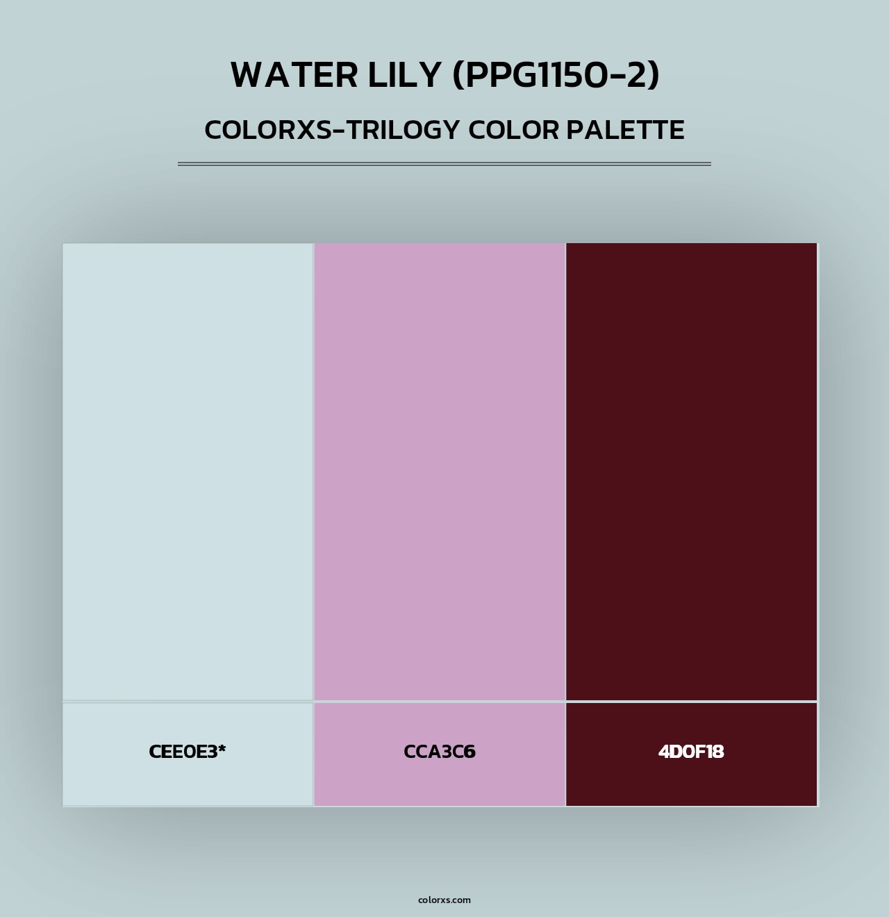 Water Lily (PPG1150-2) - Colorxs Trilogy Palette