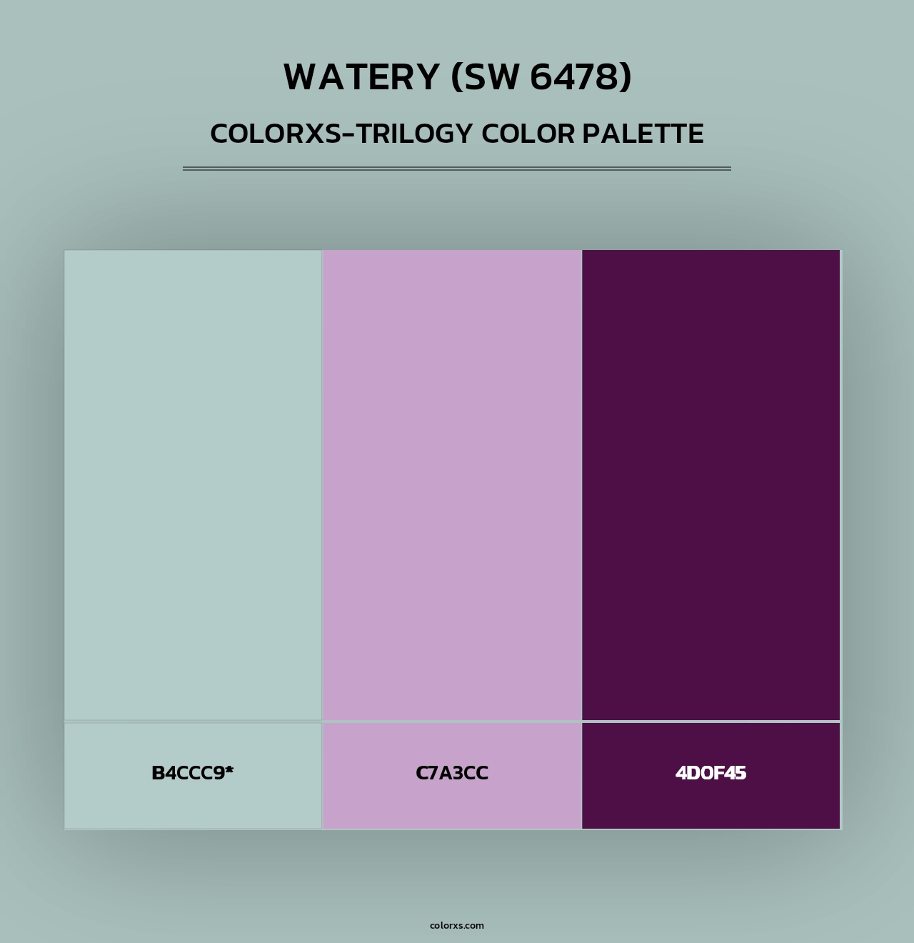 Watery (SW 6478) - Colorxs Trilogy Palette