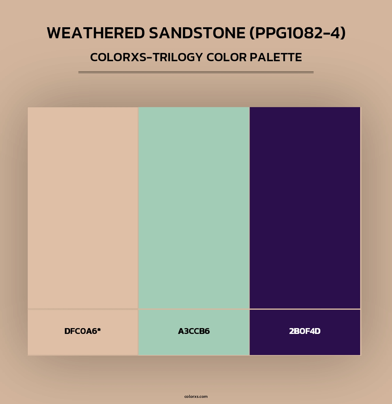 Weathered Sandstone (PPG1082-4) - Colorxs Trilogy Palette