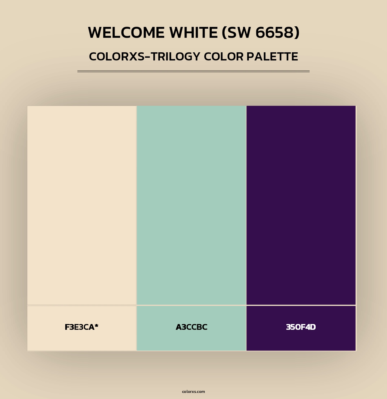 Welcome White (SW 6658) - Colorxs Trilogy Palette