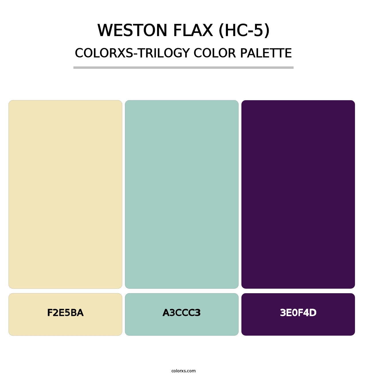 Weston Flax (HC-5) - Colorxs Trilogy Palette