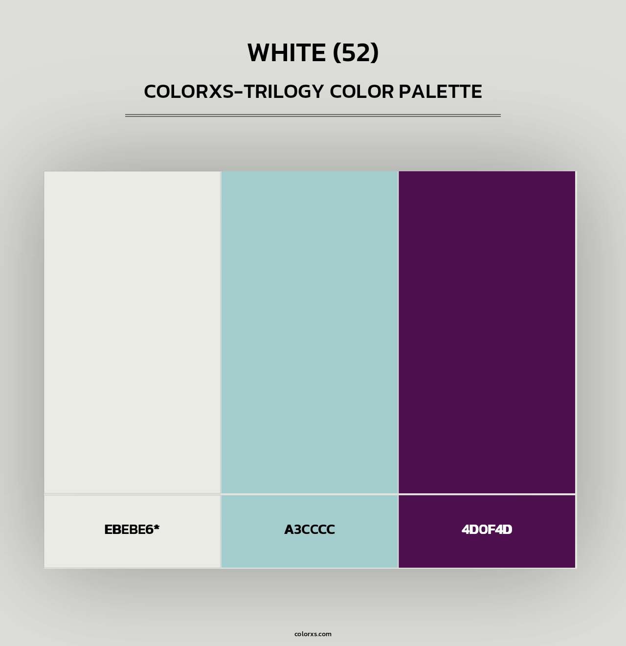 White (52) - Colorxs Trilogy Palette