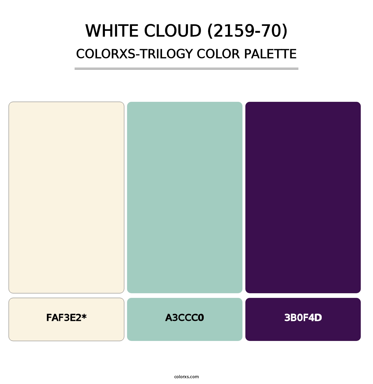 White Cloud (2159-70) - Colorxs Trilogy Palette