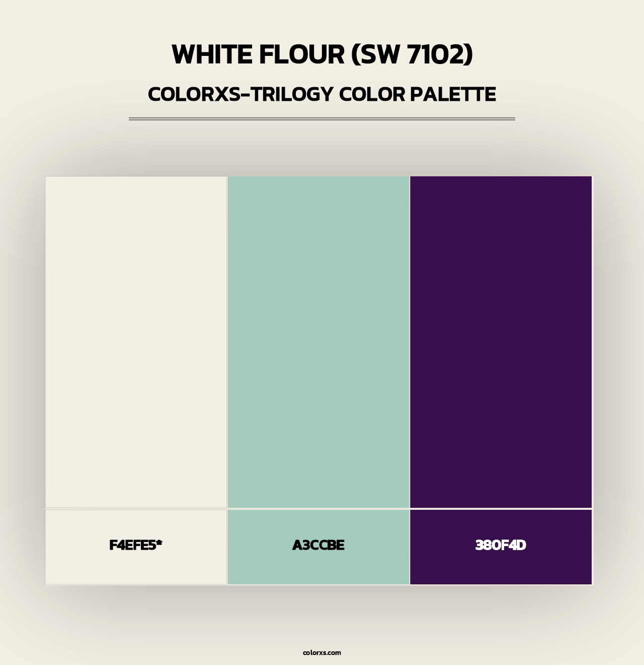 White Flour (SW 7102) - Colorxs Trilogy Palette