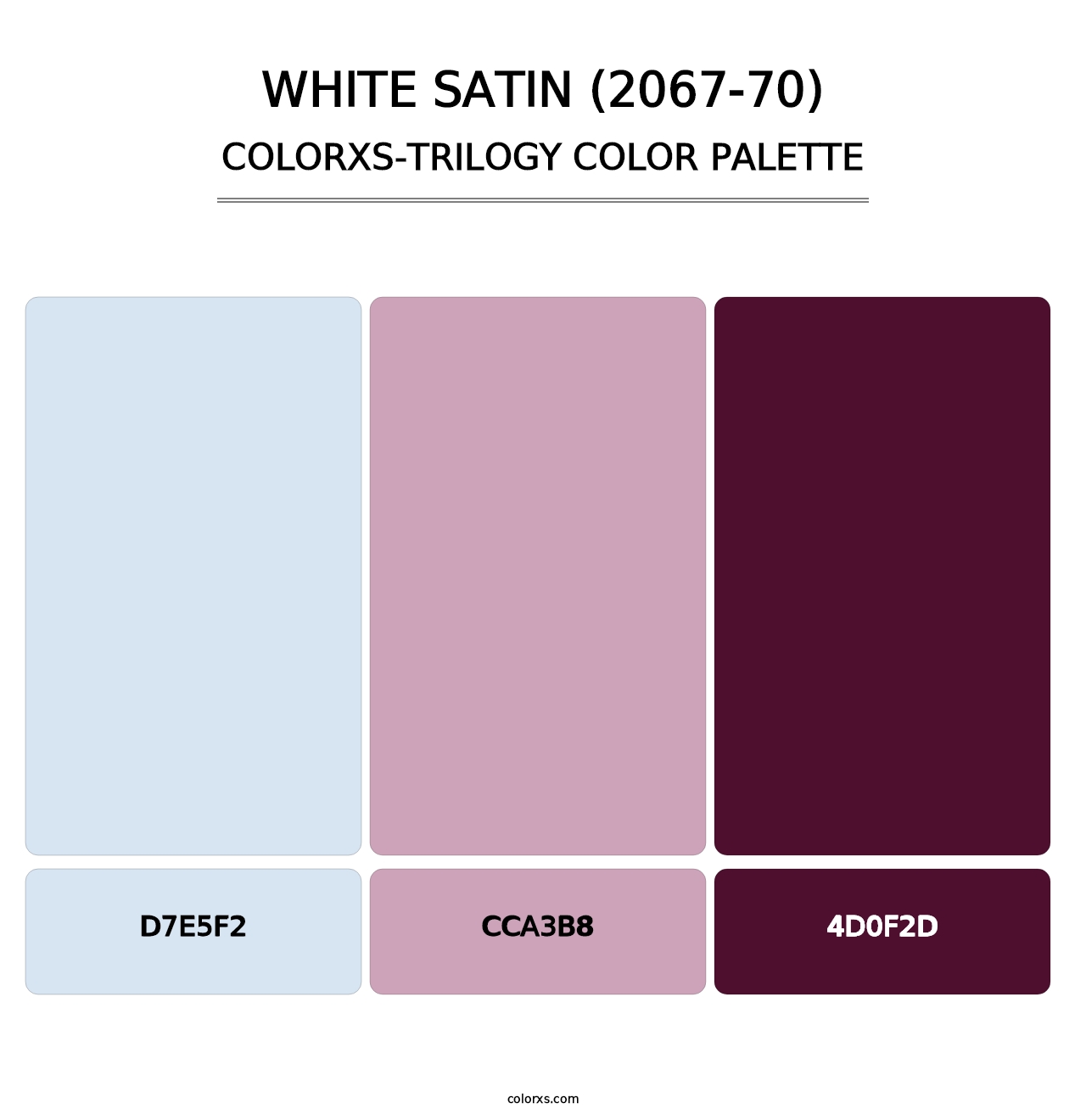 White Satin (2067-70) - Colorxs Trilogy Palette
