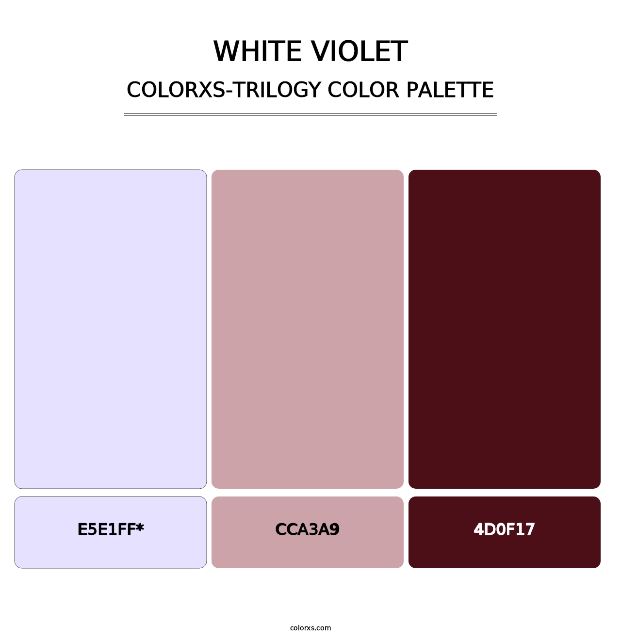 White Violet - Colorxs Trilogy Palette