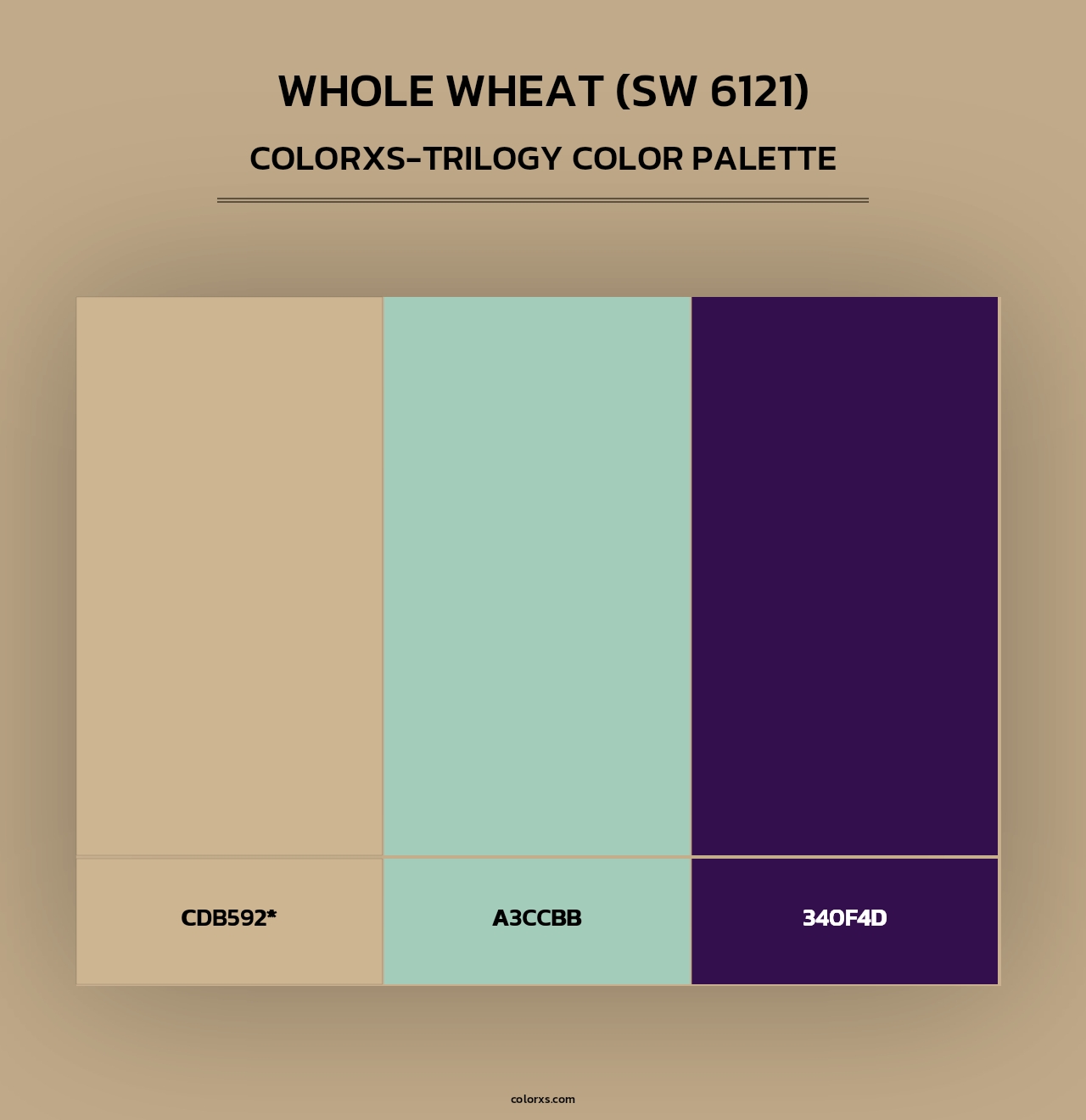 Whole Wheat (SW 6121) - Colorxs Trilogy Palette