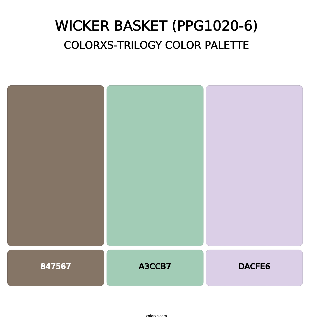 Wicker Basket (PPG1020-6) - Colorxs Trilogy Palette