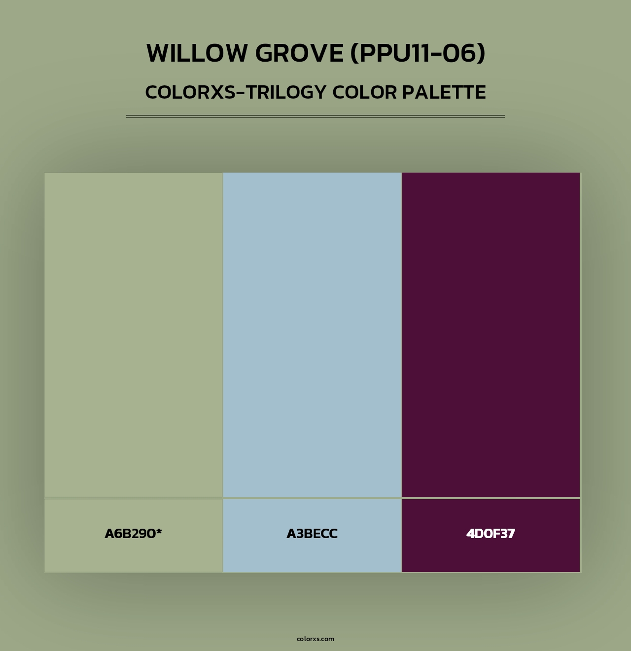 Willow Grove (PPU11-06) - Colorxs Trilogy Palette