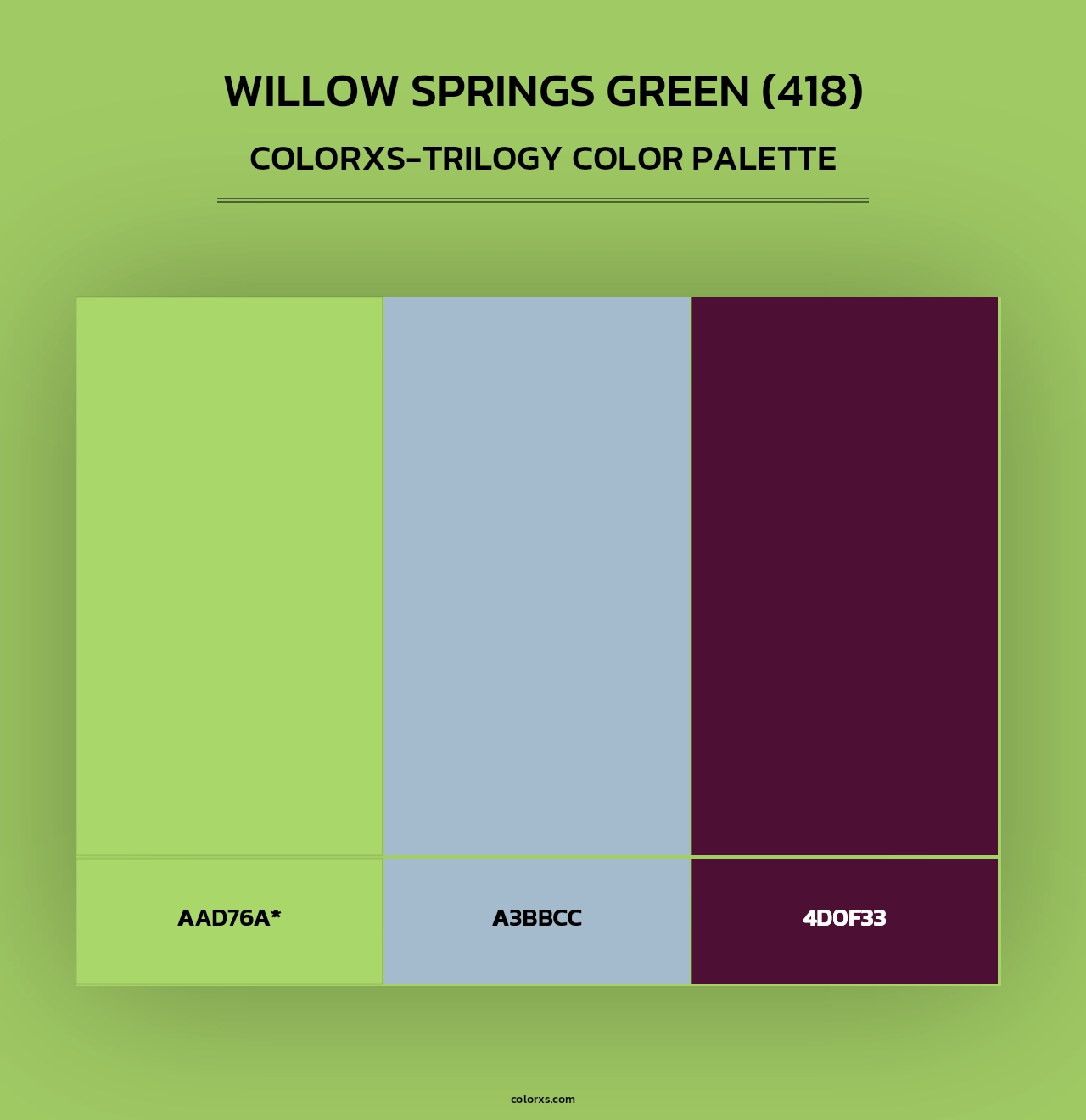 Willow Springs Green (418) - Colorxs Trilogy Palette