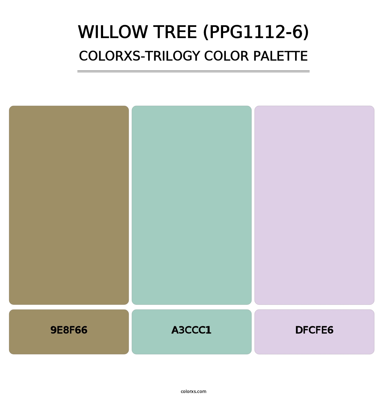 Willow Tree (PPG1112-6) - Colorxs Trilogy Palette