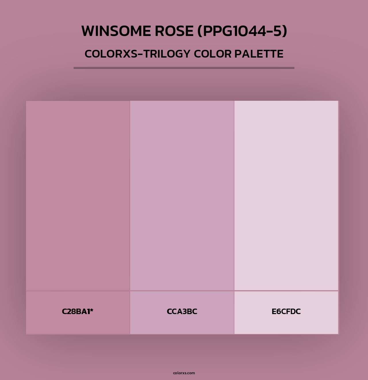 Winsome Rose (PPG1044-5) - Colorxs Trilogy Palette